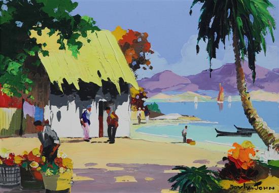 § Cecil Rochfort DOyly John (1906-1993) Caribbean coastal landscape 10 x 14in.